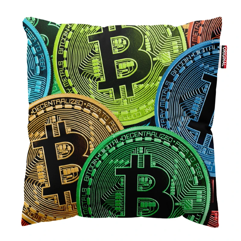 کوسن پاد آفرین مدل بیت کوین تریدر ارز دیجیتال کریپتو فارکس کد PK301681 سایز 30*30 سانتی متر