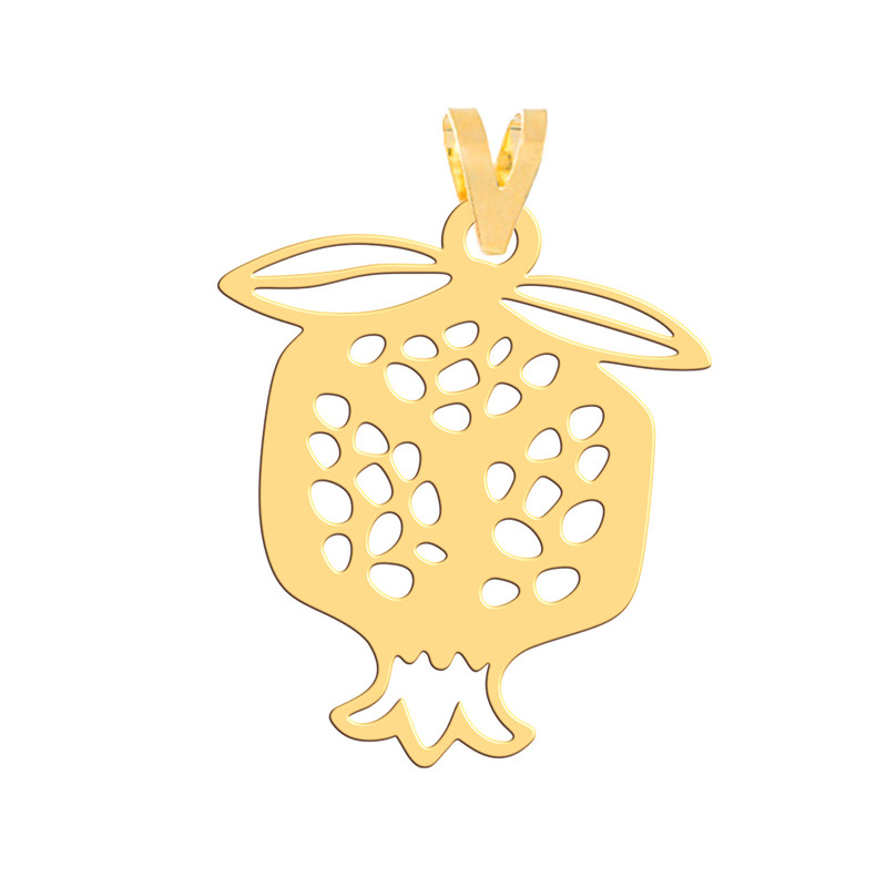 آویز گردنبند طلا 18 عیار زنانه فرشته مدل انار یلدا WNL-000661