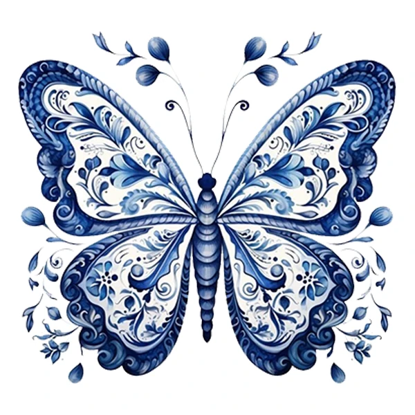 استیکر پارچه و لباس پاد آفرین طرح پروانه کد 4304