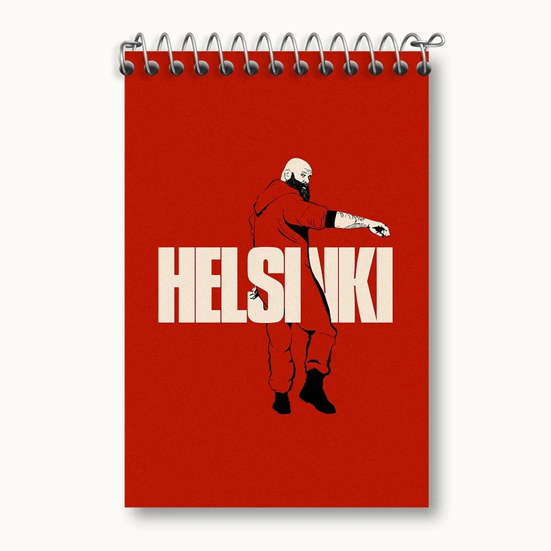 دفتر یادداشت 50 برگ خندالو مدل هلسینکی سریال خانه ی کاغذی کد F1713