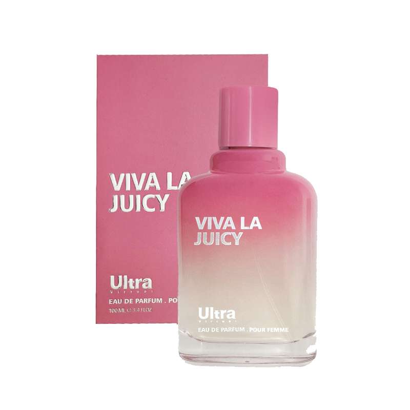 ادوپرفیوم زنانه اولترا ویرچوآل مدل Viva La Juicy با رایحه خنک حجم 100 میلیلیتر ادوپرفیوم زنانه اولترا ویرچوآل مدل Viva La Juicy با رایحه خنک حجم 100 میلیلیتر