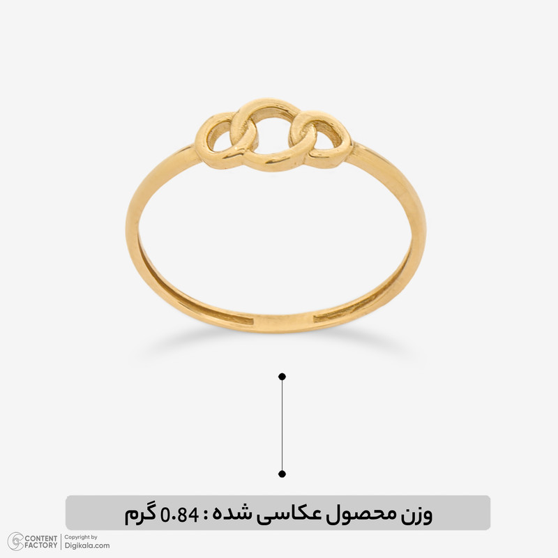 انگشتر طلا 18 عیار زنانه حافا گلد مدل R399 - 9