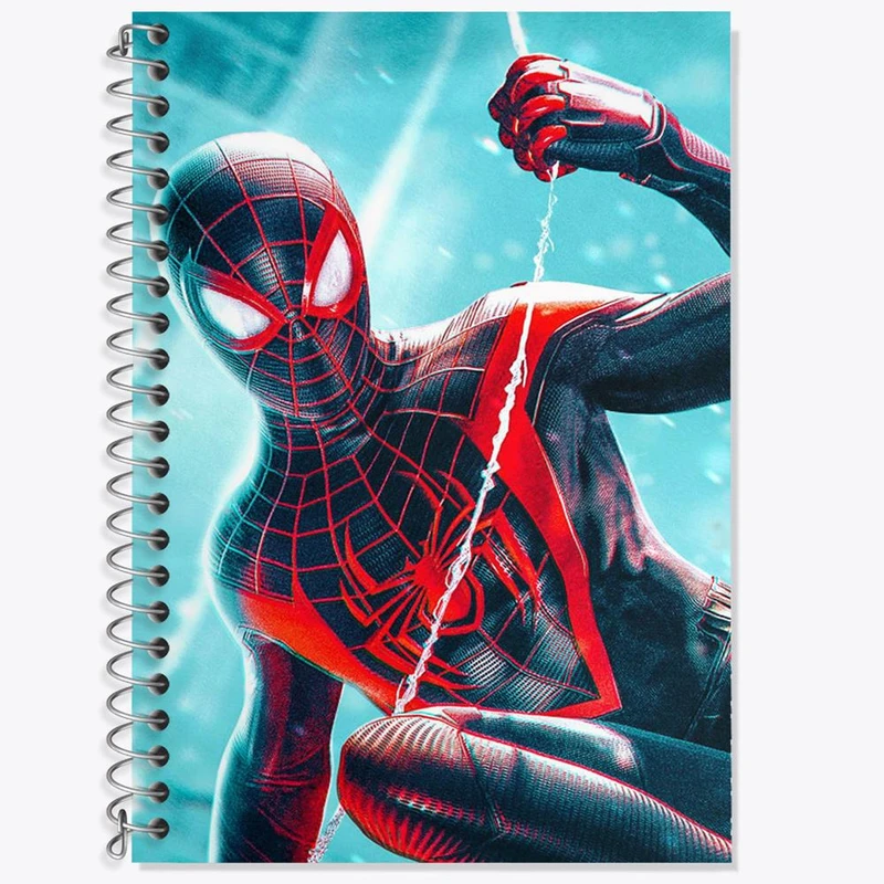 دفتر زبان 50 برگ خندالو مدل دو خط طرح مرد عنکبوتی Spider Man کد 13167