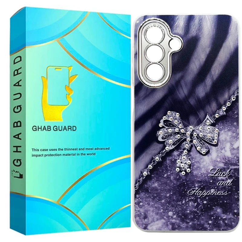 کاور قاب گارد مدل دخترانه طرح پاپیون نگینی مناسب برای گوشی موبایل سامسونگ Galaxy A56 / A56 5G