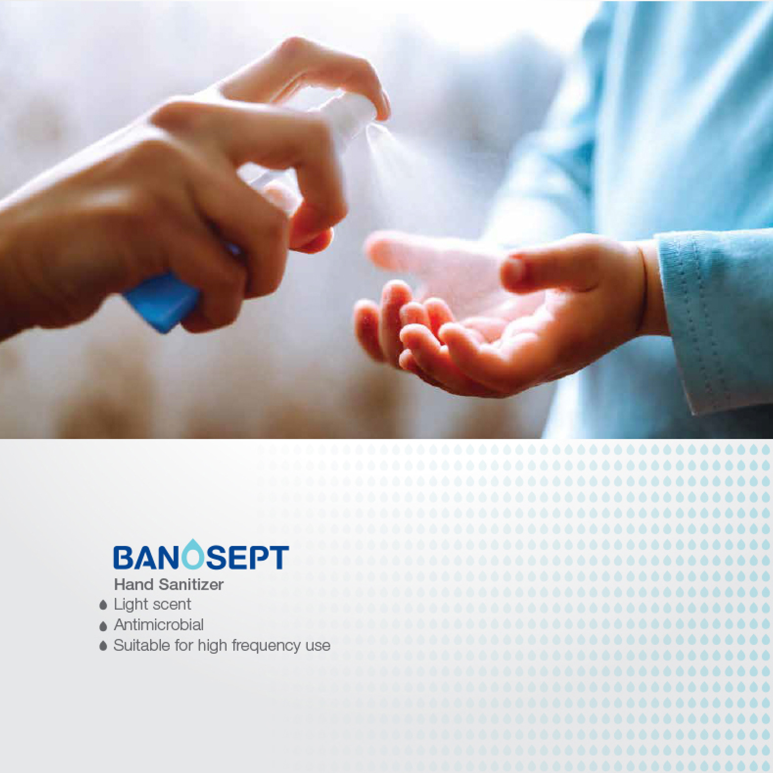 اسپری ضدعفونی کننده دست بانوسپت مدل BS-P4 حجم 75 میلی لیتر بسته 4 عددی