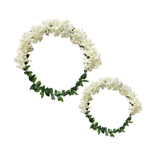 تاج  مو دخترانه مدل گلریز و برگ زیتون بسته 2 عددی