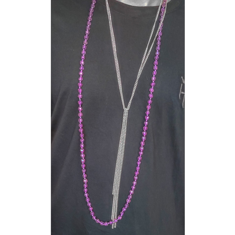 گردنبند دخترانه مدل سنگ و استیل Italy کد 2022