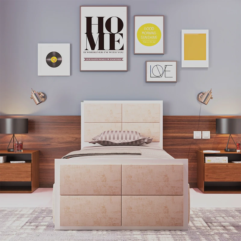 تخت خواب یک نفره اعیان مدل FH842 سایز 90x200 سانتی متر