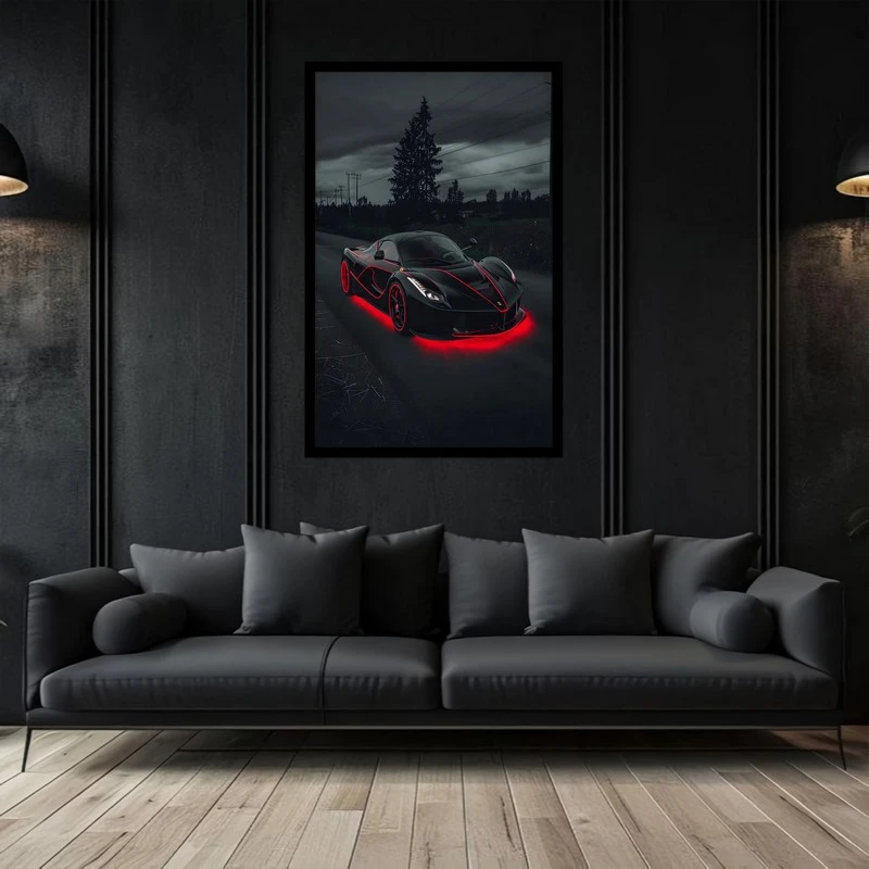 تابلو بکلیت طرح نقاشی و هنر دیجیتال ماشین مدرن مدل B-bu2756