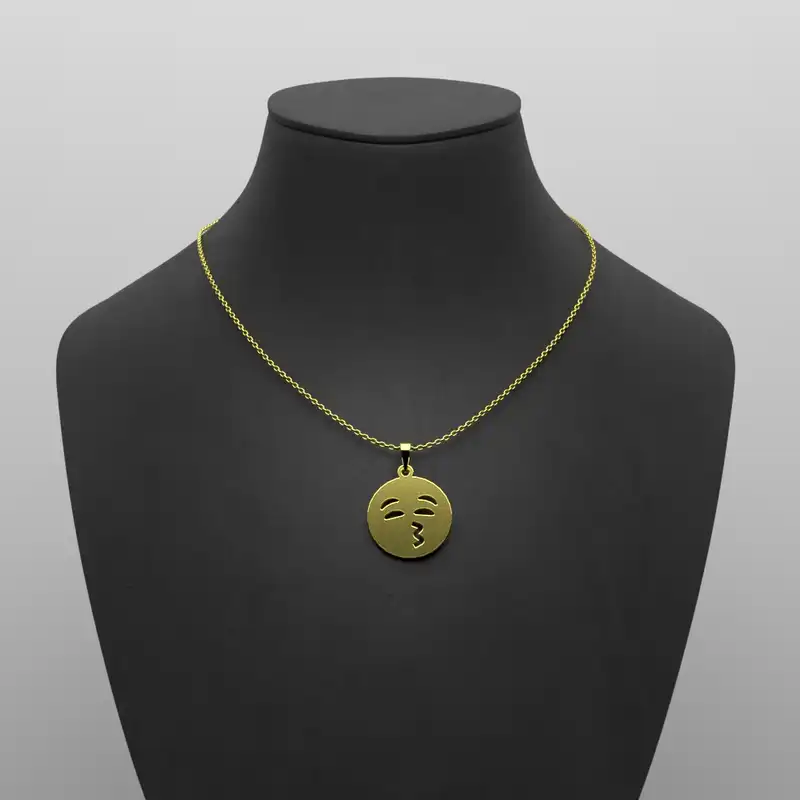 گردنبند طلا 18 عیار زنانه مدوپد مدل ایموجی کد C3-1-1094