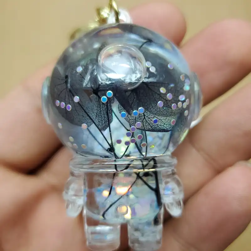 جاکلیدی مدل آکواریومی آدم فضایی طرح گل