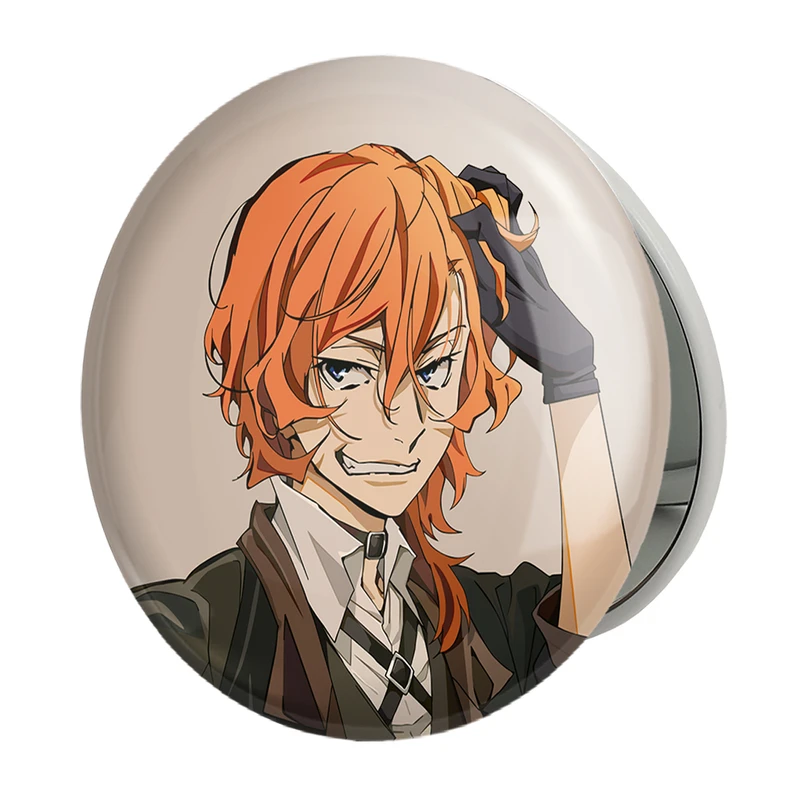 آینه جیبی خندالو طرح ناکاهارا چویا انیمه سگ های ولگرد بانگو  مثلثیمدل تاشو کد 11783 