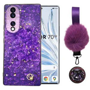 کاور مدل پام پام مناسب برای گوشی موبایل آنر 70 به همراه بند و پایه نگهدارنده