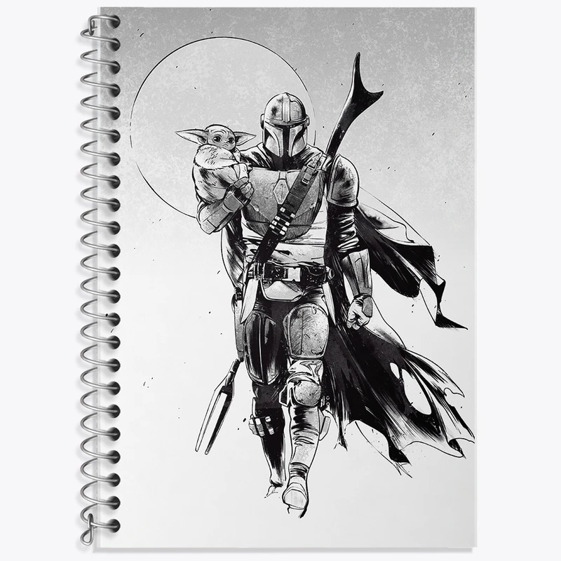 دفتر زبان 50 برگ خندالو مدل سه خط طرح جنگ ستارگان (Star Wars) کد F1772