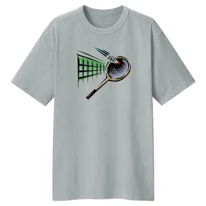 تی شرت لانگ زنانه مدل بدمینتون کد LL156 رنگ طوسی