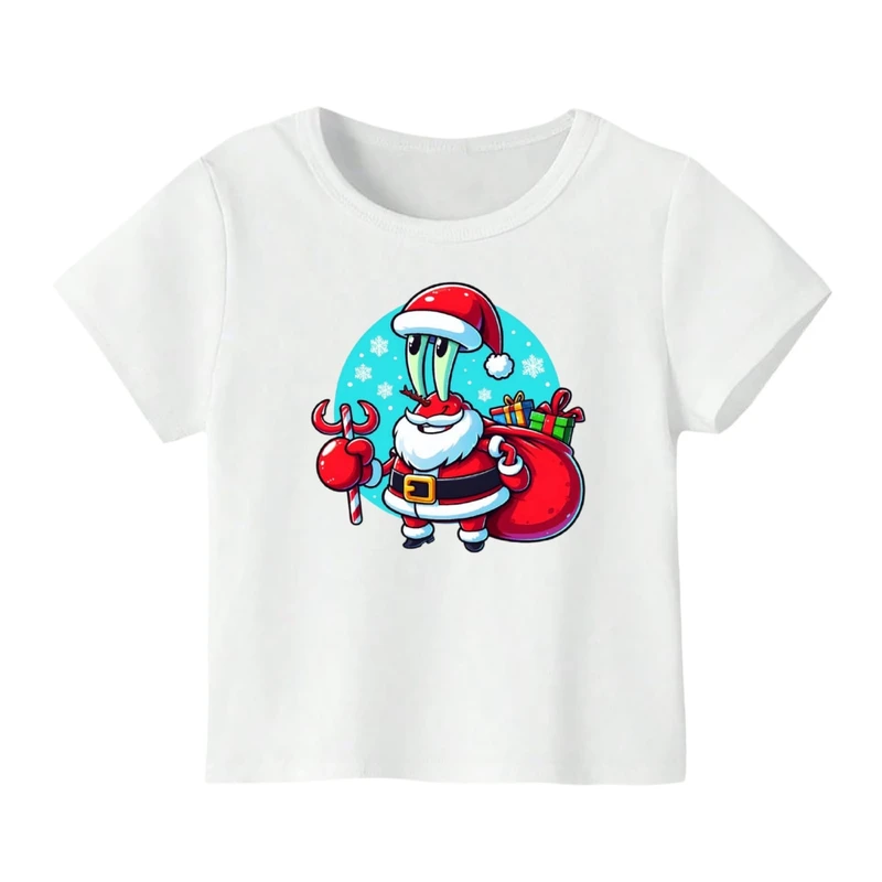 تی شرت آستین کوتاه بچگانه مدل آقای خرچنگ بابانوئل