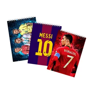 دفتر نقاشی 40 برگ لالالی لو طرح فوتبالی نیمار و مسی و رونالدو کد 27 مجموعه 3 عددی