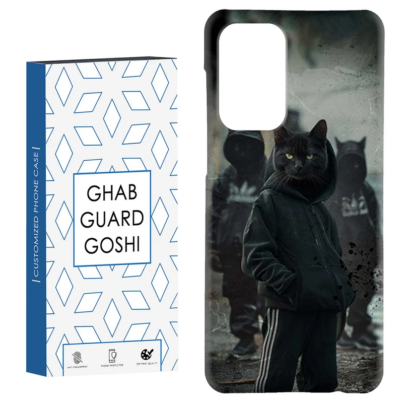 کاور قاب گارد گوشی طرح گربه سیاه کد Dimo-356 مناسب برای گوشی موبایل سامسونگ Galaxy A52 / a52s