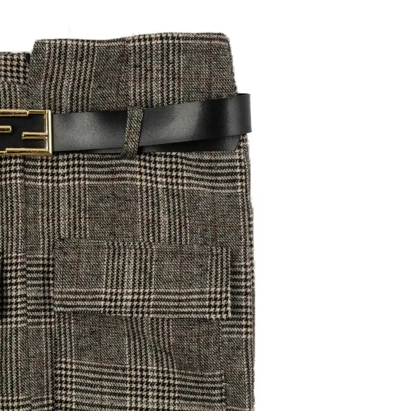 دامن زنانه مدل پشمی کد MDSS-AT9436 همراه با کمربند