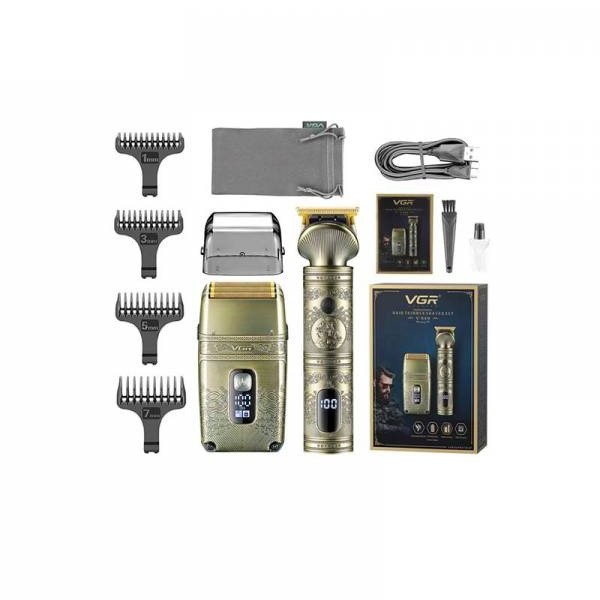 ماشین اصلاح موی سر وی جی آر مدل V-649 به همراه کاشین اصلاح صورت مدل 01