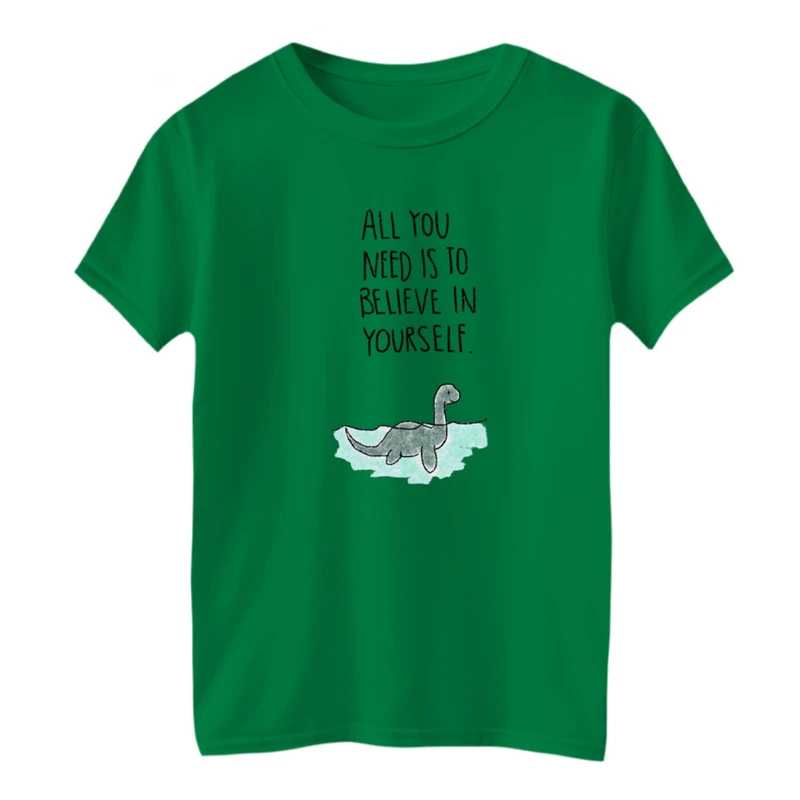 تی شرت آستین کوتاه بچگانه مدل دایناسور و نوشته