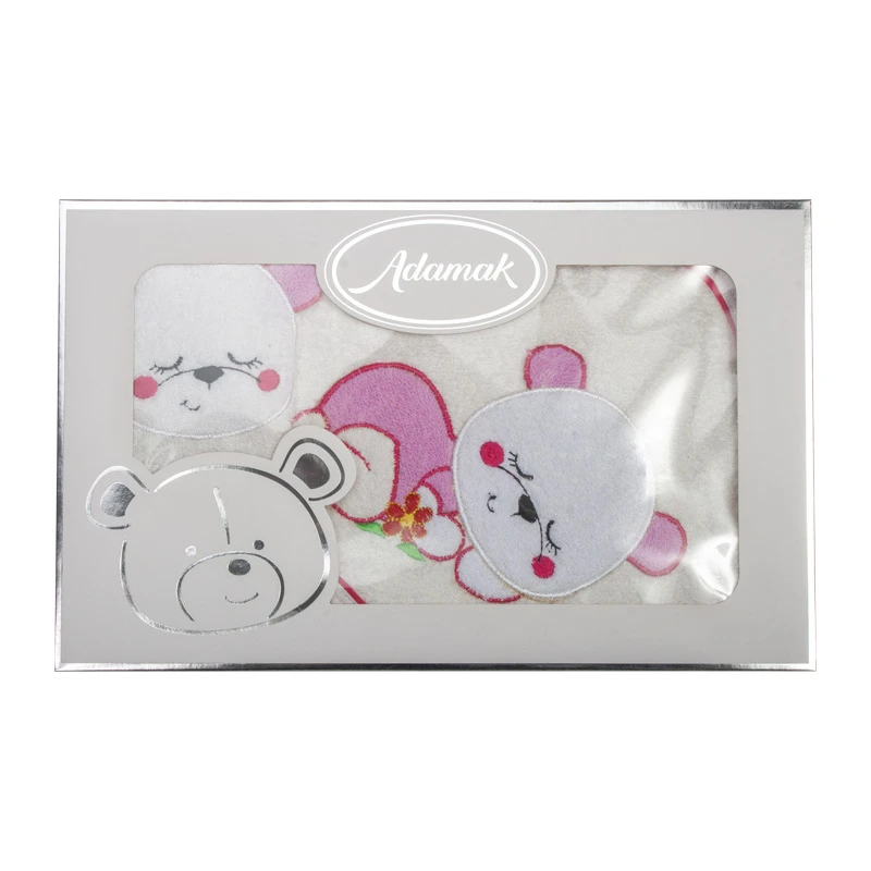 سرویس حوله نوزادی 4 تکه آدمک طرح خرس کد 970217