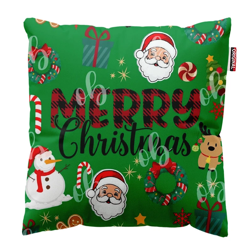 کوسن پاد آفرین طرح کریسمس کد 2678 سایز 30*30 سانتی متر