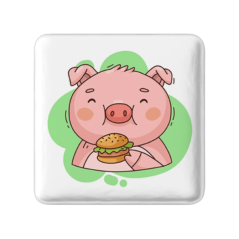 پیکسل خندالو طرح خوک حیوانات بامزه مدل مربعی کد 37170