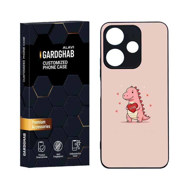 کاور گارد قاب علوی مدل دورژله ای عاشقانه مناسب برای گوشی موبایل شیائومی Redmi 13 4G / 5G