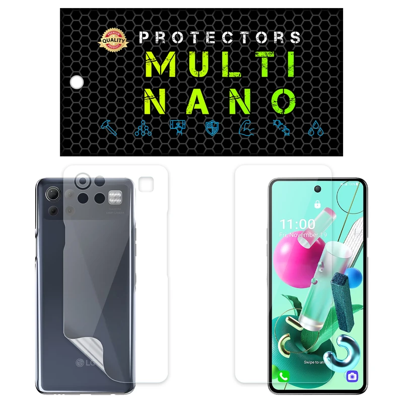 محافظ صفحه نمایش مولتی نانو مدل X-SFT مناسب برای گوشی موبایل ال جی K92 5G به همراه محافظ پشت