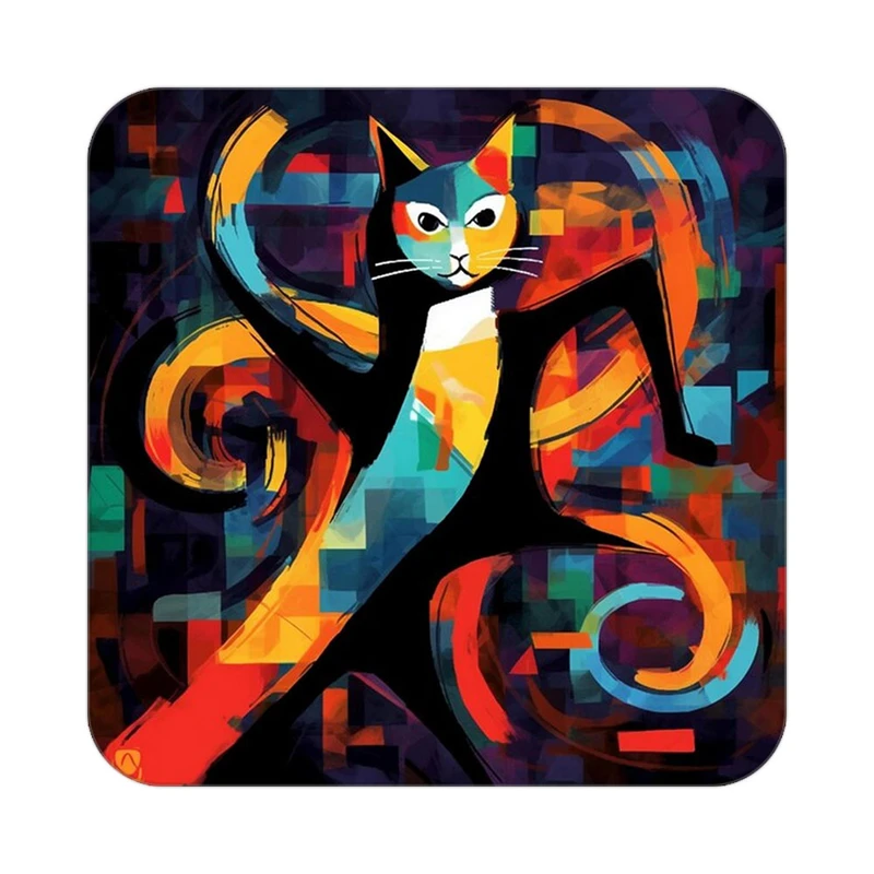 زیر لیوانی کاکتی طرح حیوانات رنگی مدل mp26021