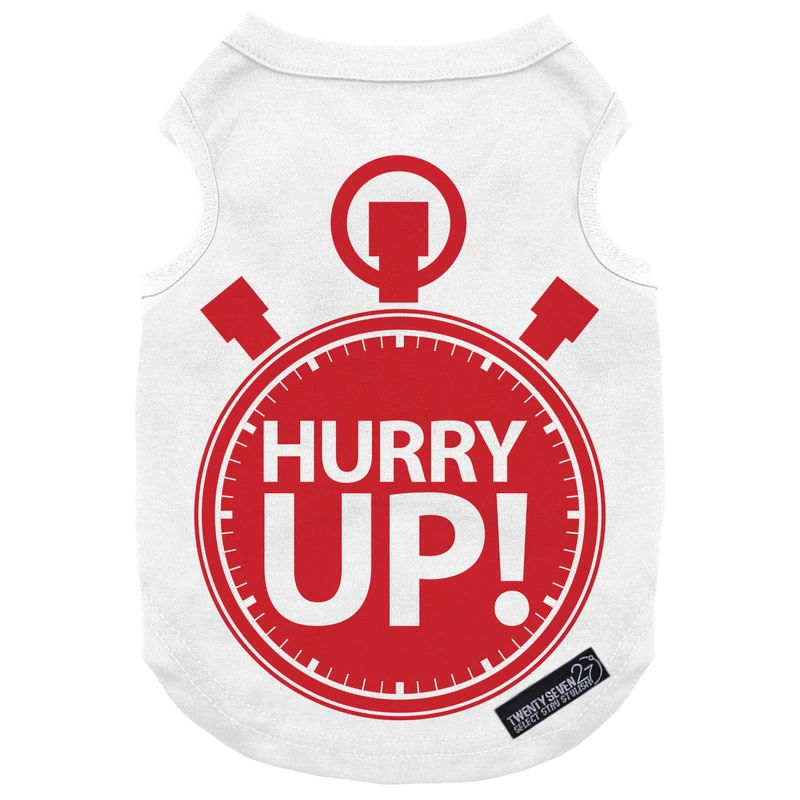 لباس سگ و گربه 27 طرح Hurry Up کد MH1351 سایز XL