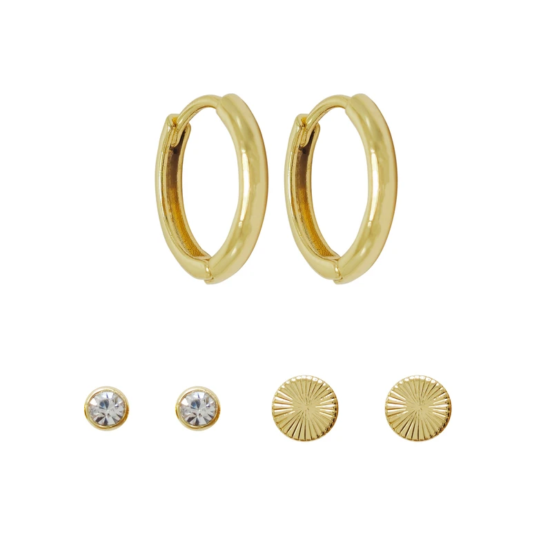 گوشواره زنانه سیکس مدل SS0065 مجموعه 3 عددی