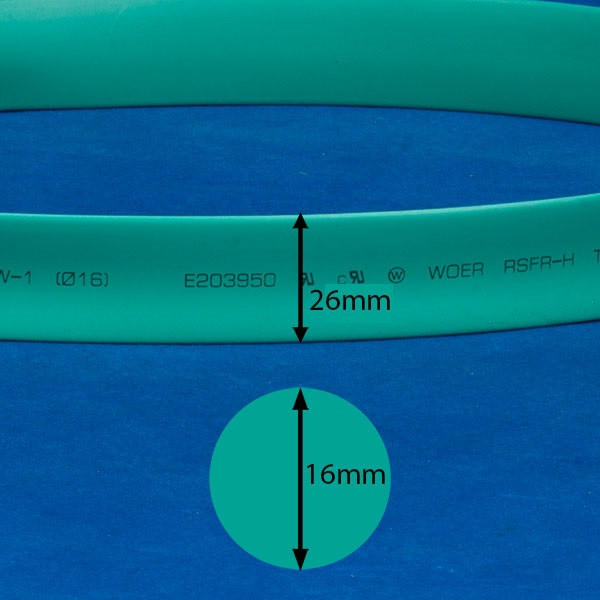 وارنیش حرارتی وو ار مدل BLK-16mm طول 1 متر