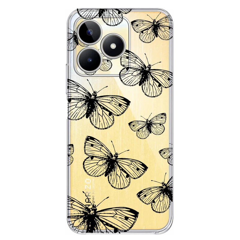 کاور مگافون طرح پروانه مدل C54-B مناسب برای گوشی موبایل ریلمی C53