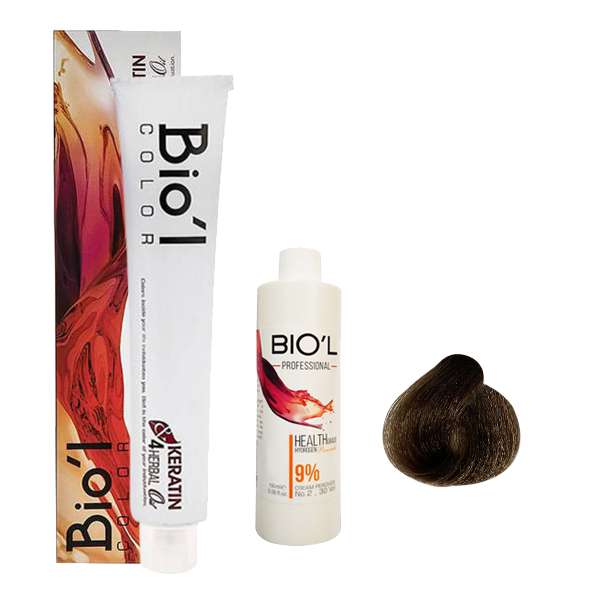 کیت رنگ مو بیول سری HONEY شماره 6.18 حجم 100 میلی لیتر رنگ بلوند نسکافه ای تیره  