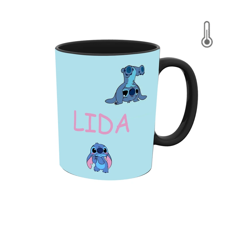 ماگ حرارتی طرح اسم لیدا مدل استیچ 