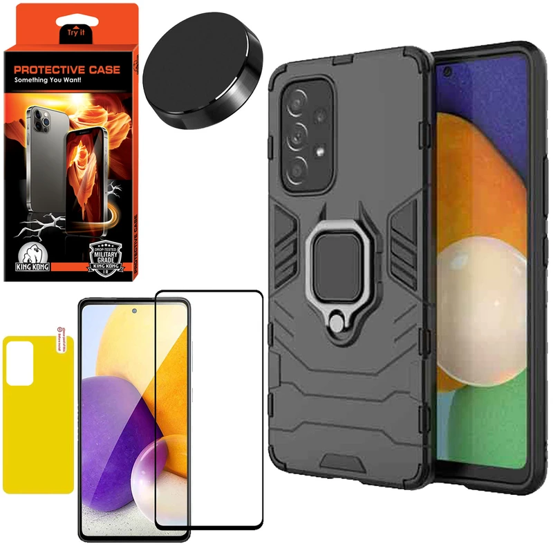 کاور کینگ کونگ مدل BATMAN مناسب برای گوشی موبایل سامسونگ Galaxy A53 به همراه محافظ صفحه نمایش و برچسب محافظ پشت و پایه نگهدارنده گوشی 