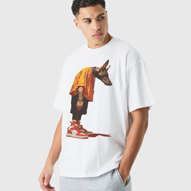 تی شرت آستین کوتاه مردانه مدل ژاپن استایل تایرد داگ anm531