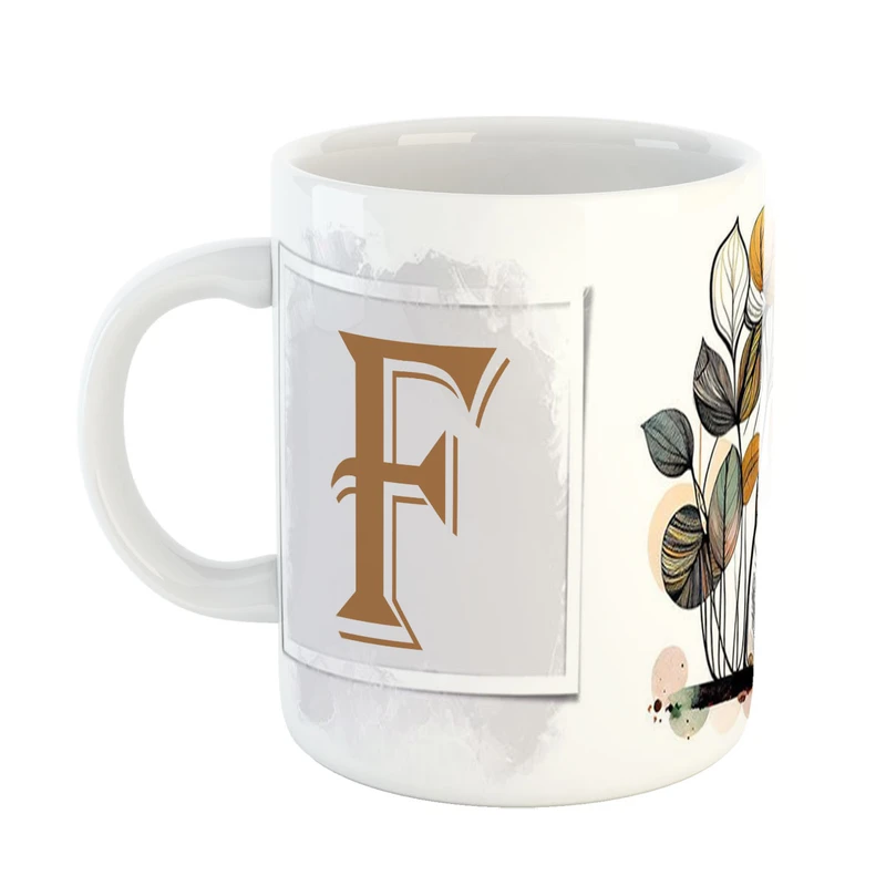 ماگ پاد افرین مدل فانتزی طرح حرف F کد 3