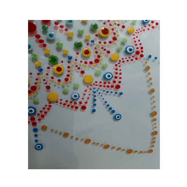 تابلو ویترای طرح چشم نظر کد 025