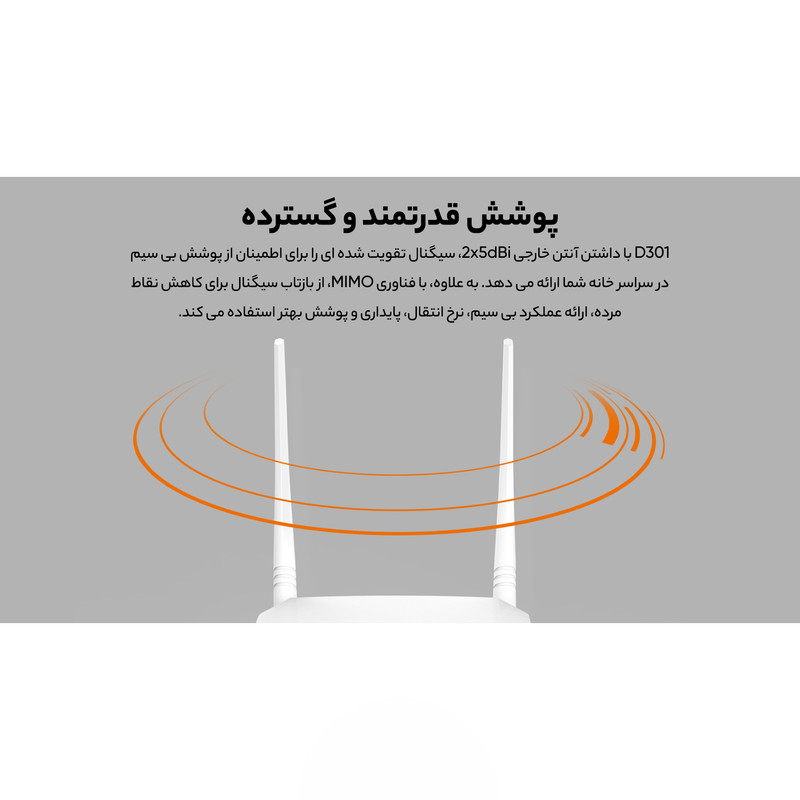 مودم روتر ADSL2 Plus تندا مدل D301 V2