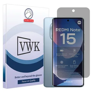 VWK Tough model privacy screen protector suitable for Xiaomi Redmi Note 15 4G mobile phone