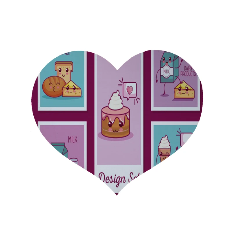   پادری مدل قلب طرح کیک کد 8245 سایز 90 × 90 سانتی متر