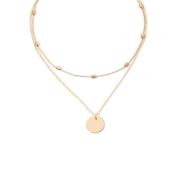 گردنبند دخترانه مدل سکه ای مجموعه دو عددی