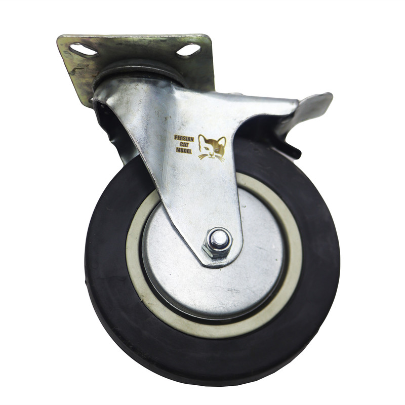 چرخ کفیدار پرشین کت مدل ترمزدار کد YPT-NO-LASTIK-KAFI-120*25MM چرخ کفیدار پرشین کت مدل ترمزدار کد YPT-NO-LASTIK-KAFI-120*25MM