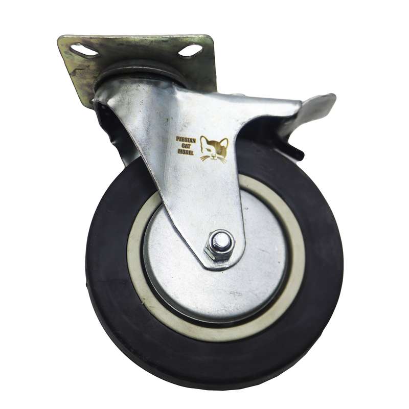 چرخ کفیدار پرشین کت مدل ترمزدار کد YPT-NO-LASTIK-KAFI-120*25MM چرخ کفیدار پرشین کت مدل ترمزدار کد YPT-NO-LASTIK-KAFI-120*25MM