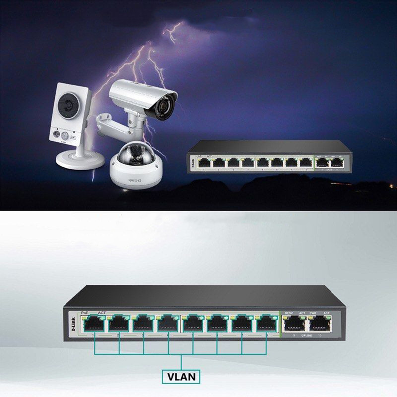 سوییچ 10 پورت POE دی-لینک مدل DGS-F1010P-E