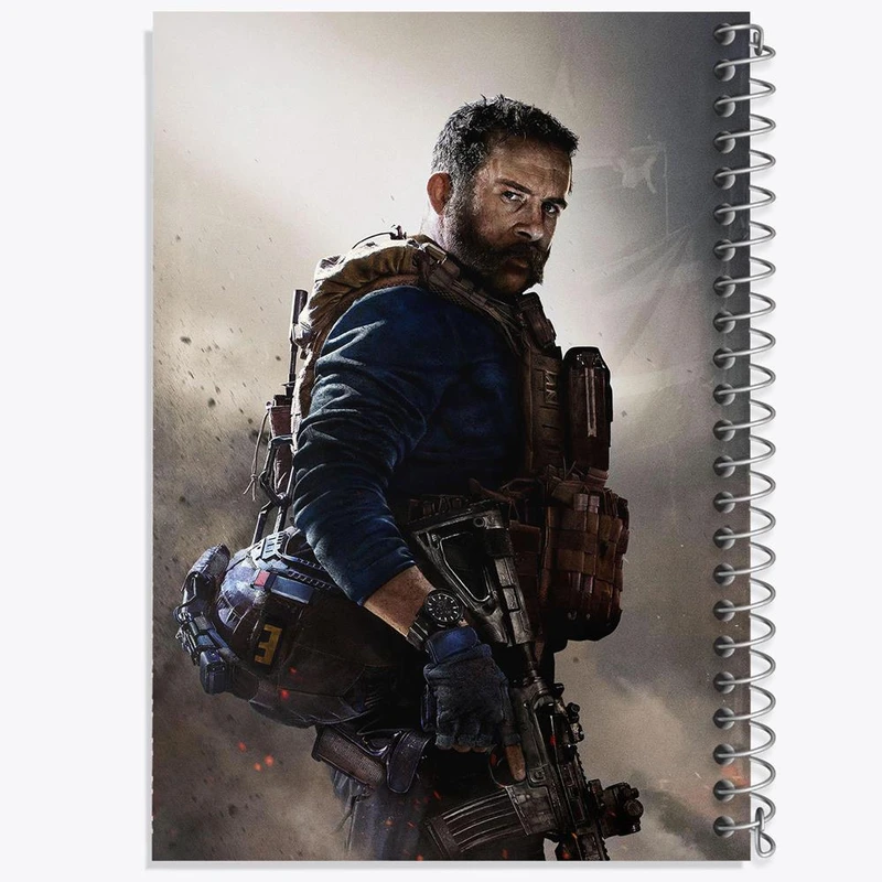 دفتر ژورنال نویسی 50 برگ خندالو مدل نقطه ای طرح پرایس مدرن ریبوت ندای وظیفه Call of duty کد 30784