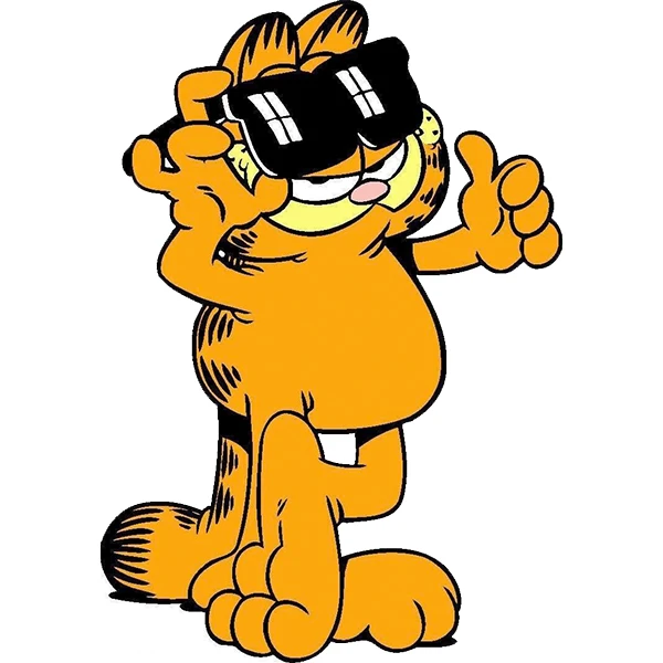  استیکر پارچه و لباس پاد آفرین طرح گارفیلد کد 5199